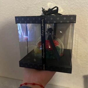 Elegant Black Gift Box with Red and Green Bath Set